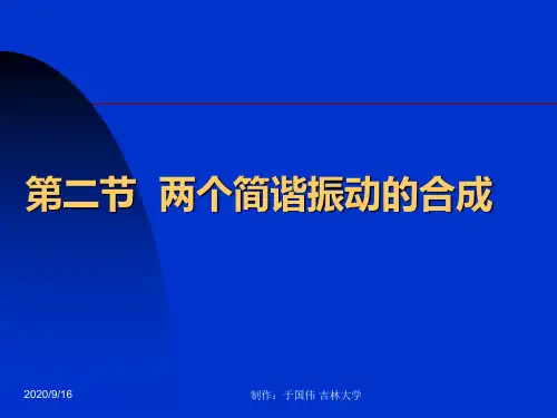 第二节  两个简谐振动的合成