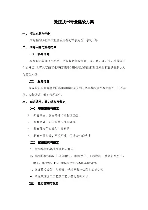 数控技术专业建设方案