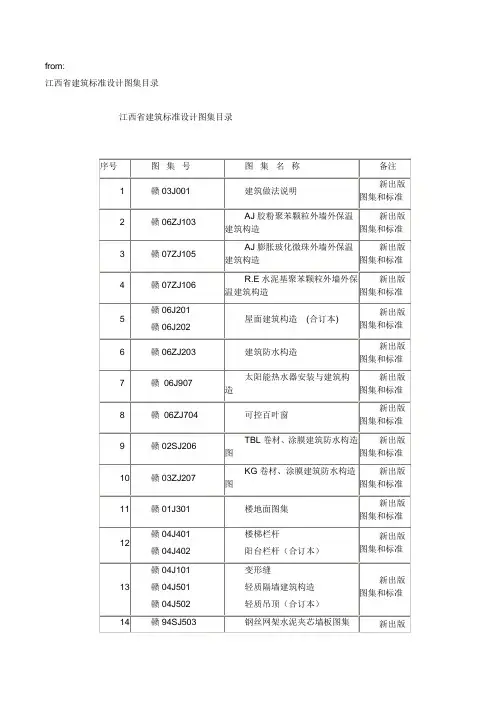 江西省建筑标设计图集