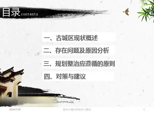 扬州古城区的保存与整治ppt课件