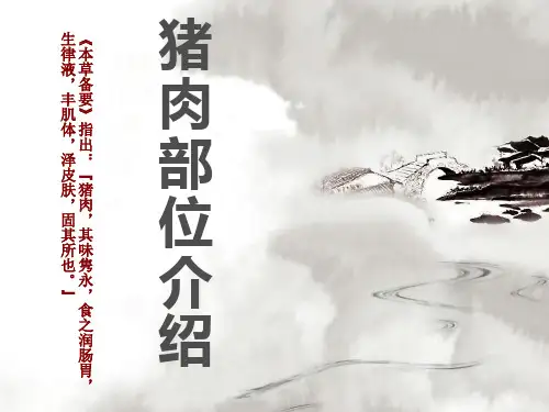 猪肉分割及部位介绍(史上最全)