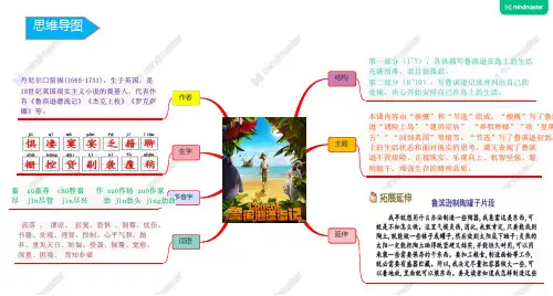 新编部人教版小学语文六年级下册第5课《鲁滨逊漂流记》思维导图