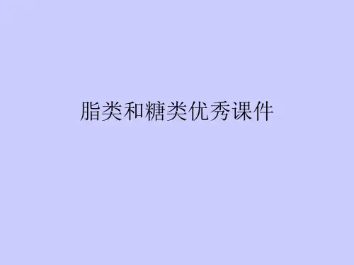 脂类和糖类优秀课件