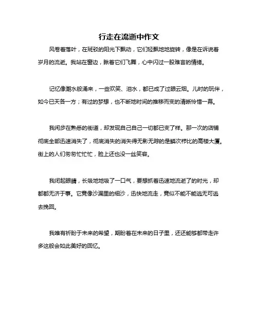 行走在流逝中作文
