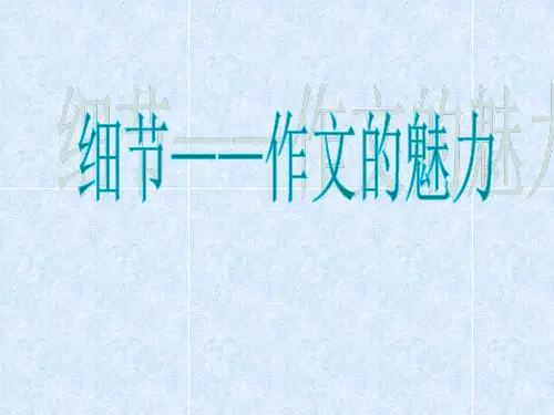 细节作文的魅力 优质课件