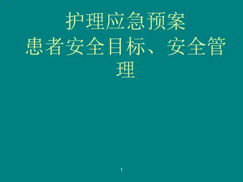 应急预案及安全目标-PPT课件