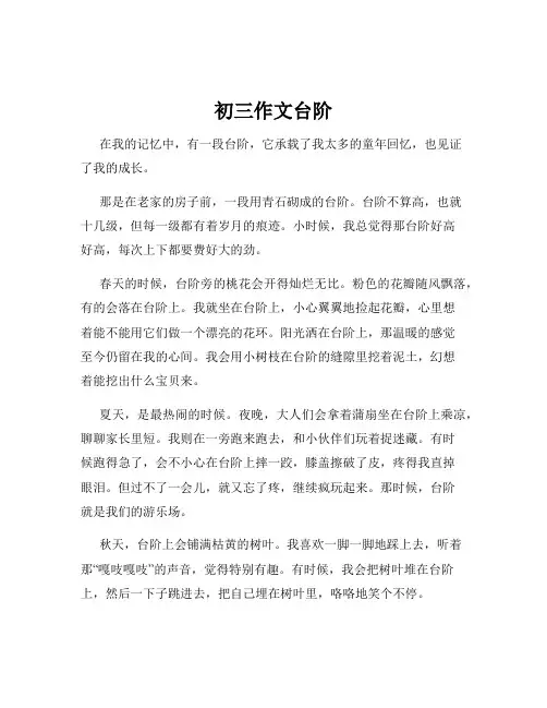 初三作文台阶