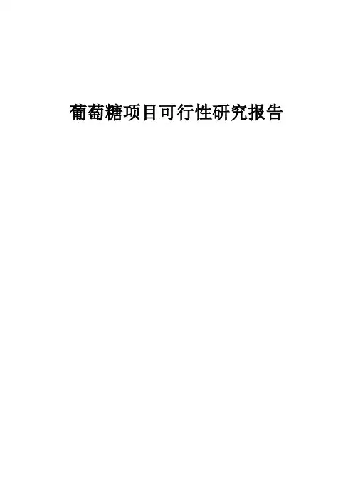 2024年葡萄糖项目可行性研究报告