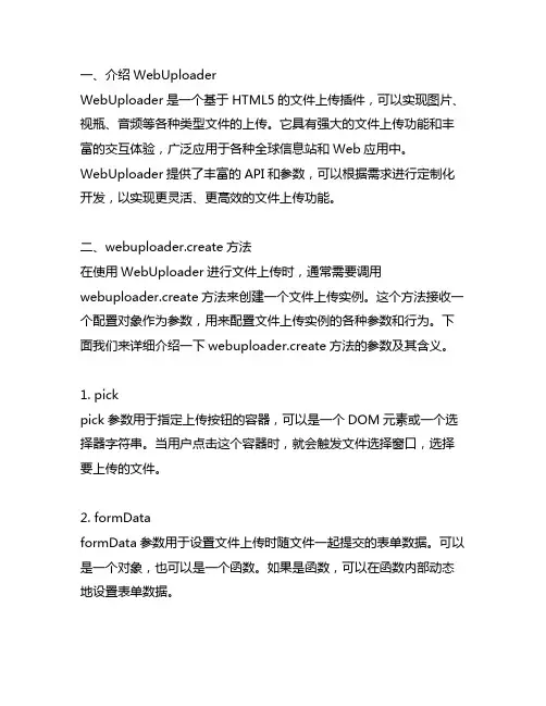 webuploader.create参数