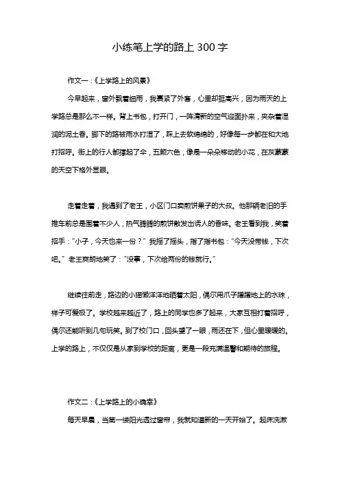 小练笔上学的路上300字