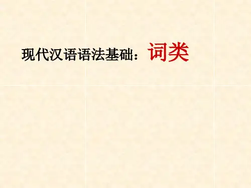 现代汉语语法词类