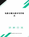 电影分镜头剧本写作格式完整版