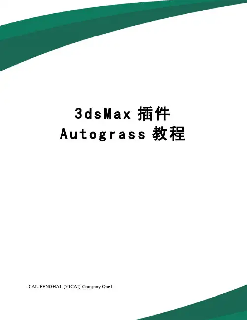 3dsMax插件Autograss教程