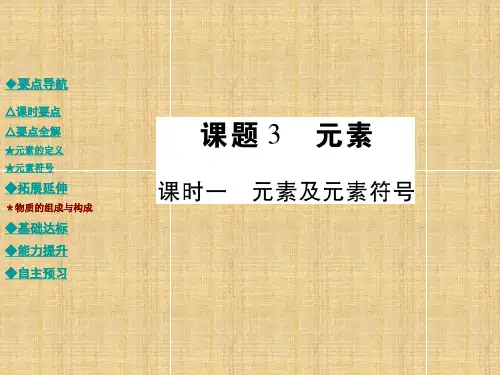 元素及元素符号课件