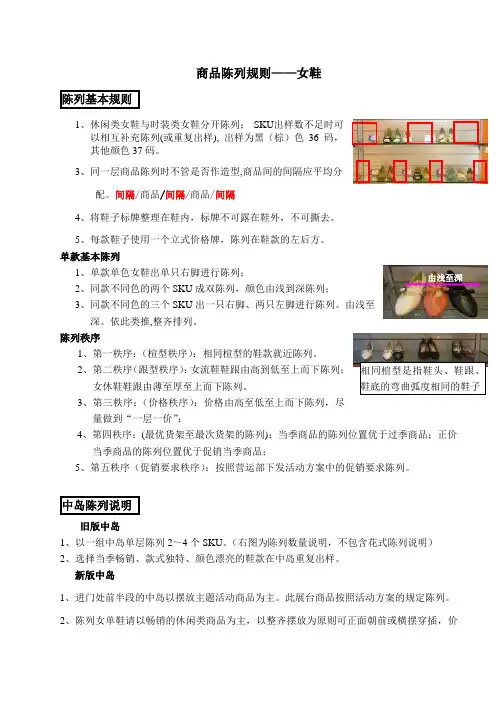 商品陈列基本规则——女鞋