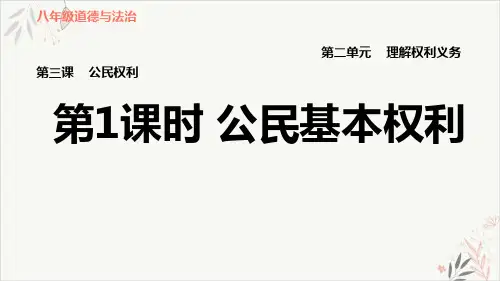 《公民基本权利》部编版ppt优秀课件
