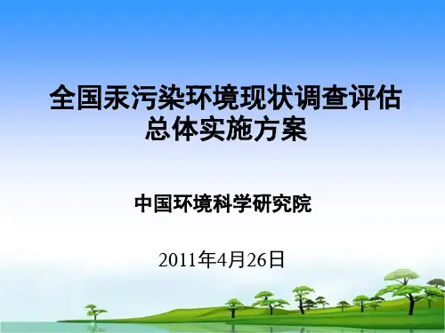 汞污染环境现状调查评估实施方案