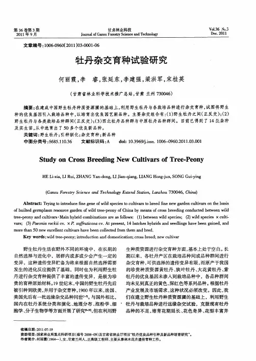 牡丹杂交育种试验研究