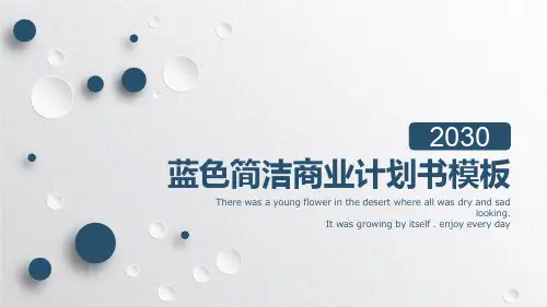 蓝色简洁商务PPT模板