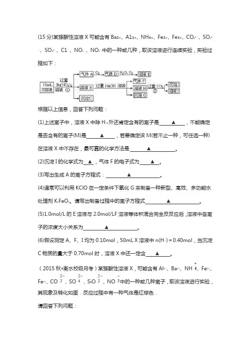 离子推断题