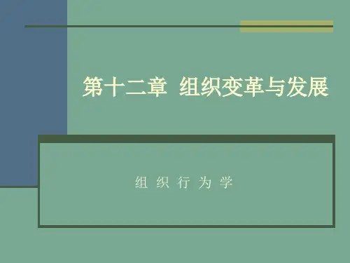 组织变革与发展培训课件(PPT53页)