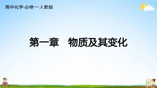 人教版高中化学 必修一 第一章 总复习 练习题教学课件PPT中学公开课