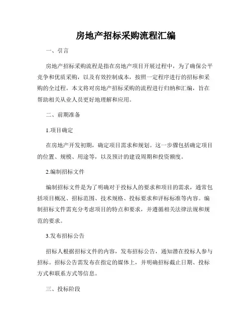 房地产招标采购流程汇编