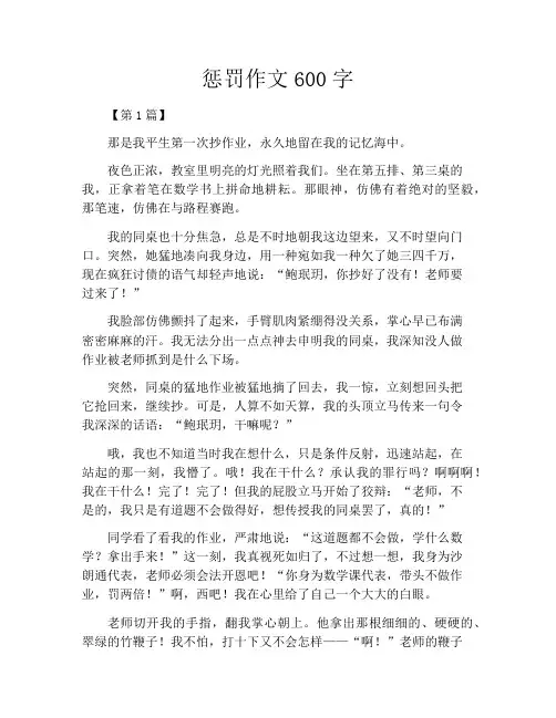 惩罚作文600字