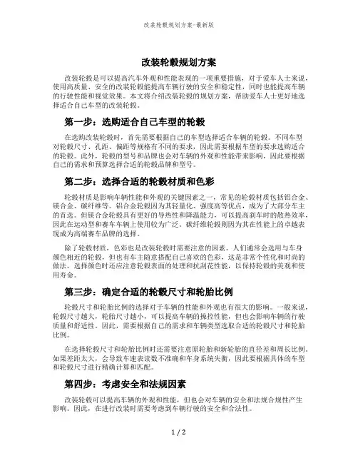 改装轮毂规划方案-最新版
