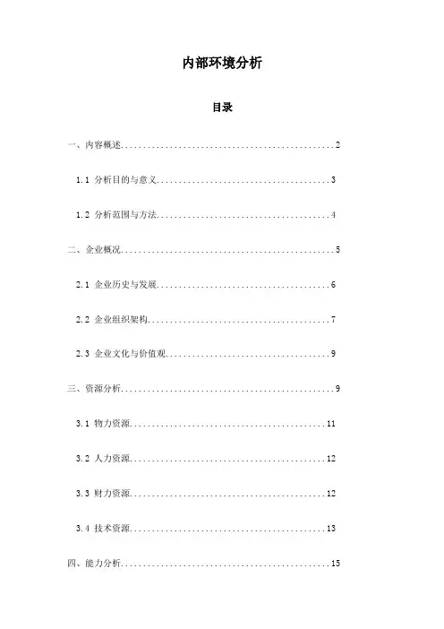 内部环境分析