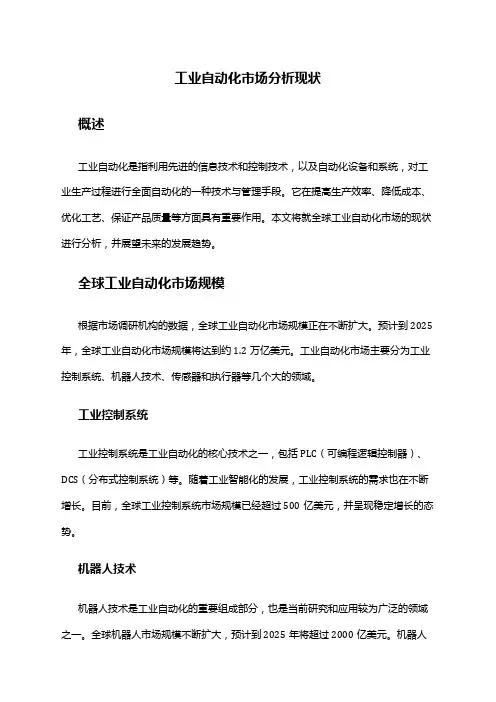2024年工业自动化市场分析现状