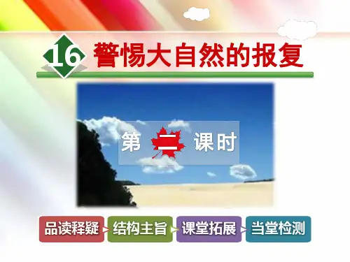 【教科版适用】四年级语文上册《16.警惕大自然的报复【第2课时】》课件