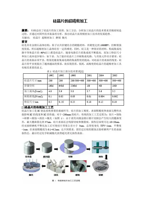 硅晶片的超精密加工
