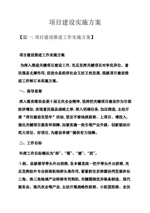 综合项目建设实施专项方案
