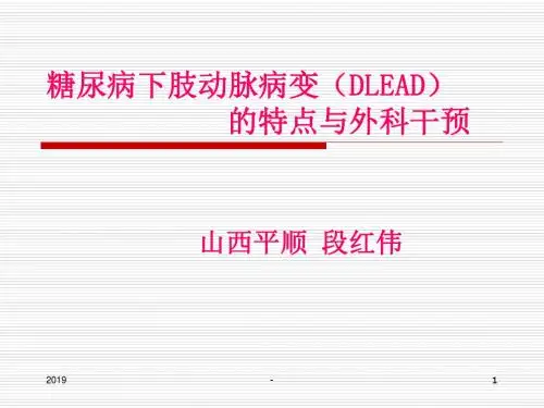 糖尿病下肢动脉病变段红伟ppt课件
