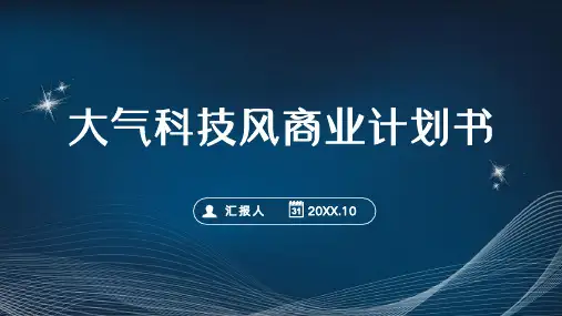 大气欧美科技商务风商业计划书模板