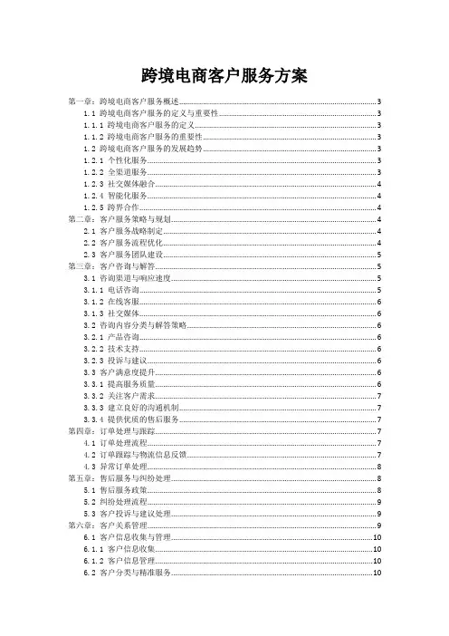 跨境电商客户服务方案