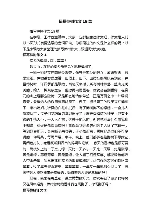描写樟树作文15篇