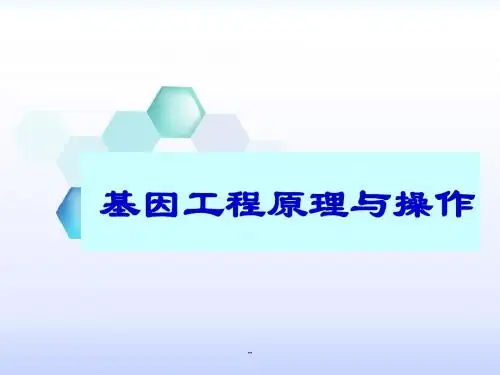 (医学文档)基因工程绪论PPT演示课件