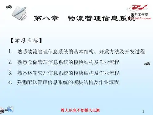 物流信息技术-8章  物流管理信息系统