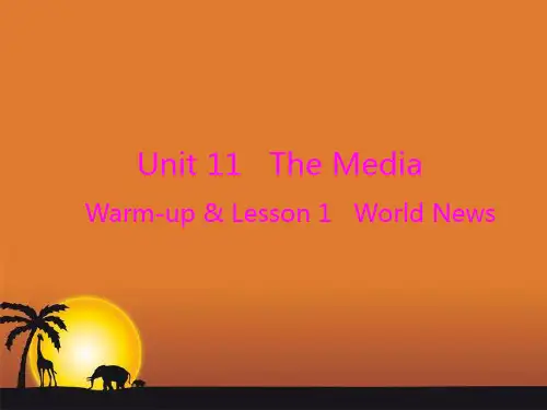 unit11 warm-up & lesson 1 world news