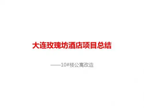 大连玫瑰坊酒店项目总结——10#楼公寓改造