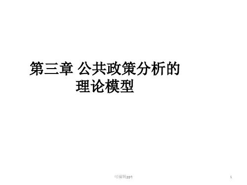 公共政策分析的理论模型