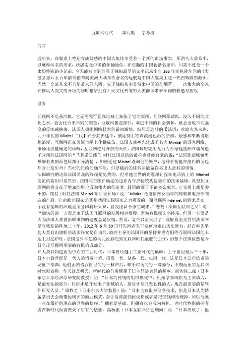 互联网时代第九集