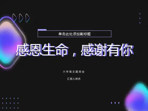 感谢有你-一路同行主题班会