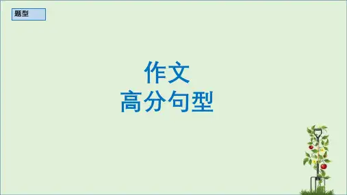 2023年中考英语作文课讲义 课件-热点句型示例