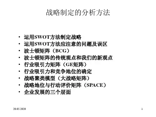 战略制定的分析方法PPT精选文档