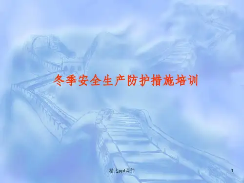 冬季四防安全知识培训ppt课件