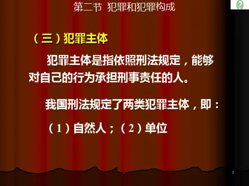 (三)犯罪主体PPT课件