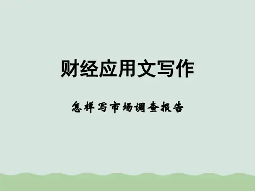 市场调查报告格式PPT(共39页)